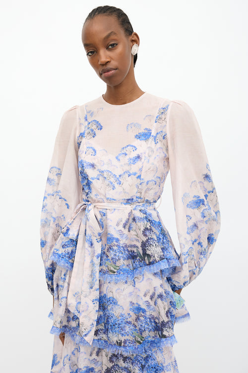 Zimmermann Floral Tiered Luminous Dress