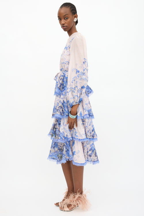 Zimmermann Floral Tiered Luminous Dress