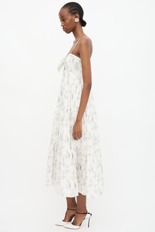 Zimmermann Printed Tiered Dress