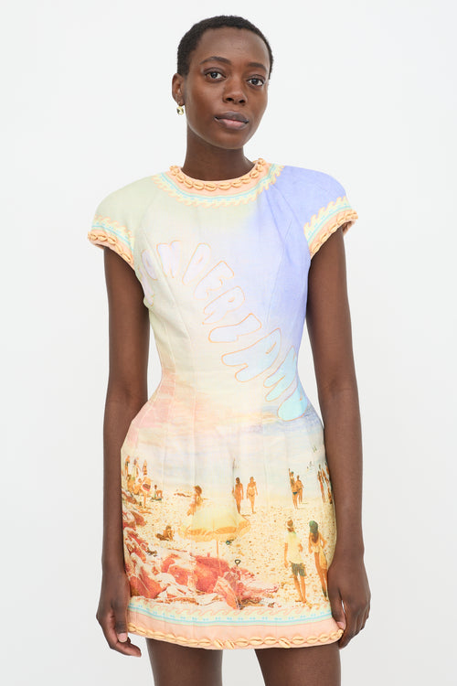Zimmermann Printed Coaster Structured Dress