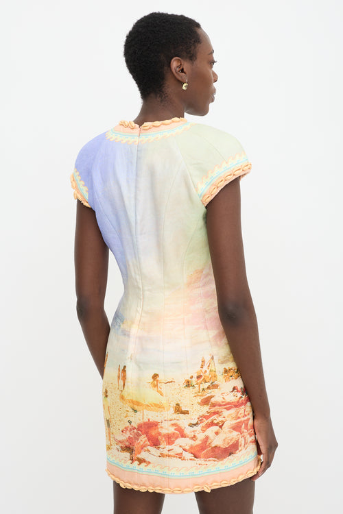 Zimmermann Printed Coaster Structured Dress