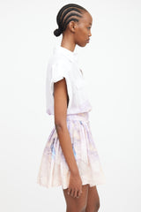 Zimmermann Purple & Multi Blue Paradise Shirt Dress