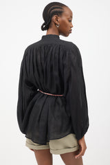 Zimmermann Ramie Belted Tunic Top