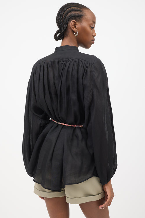Zimmermann Ramie Belted Tunic Top