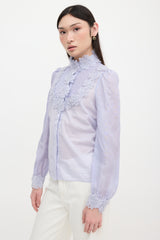 Zimmermann Ramie Appliqué Blouse