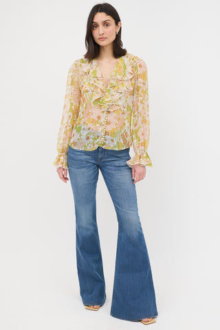 Zimmermann Resort 2020 Silk Floral Ruffle Blouse