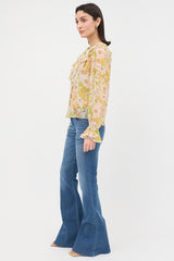 Zimmermann Resort 2020 Silk Floral Ruffle Blouse