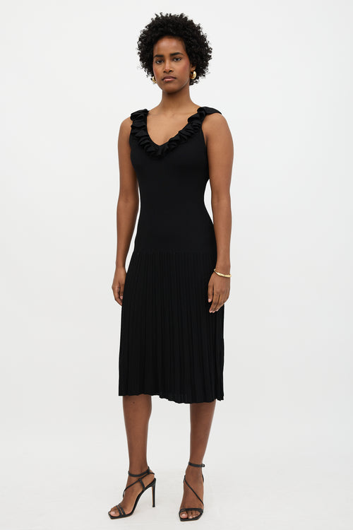 Zimmermann Ruffled Ribbed Knit Dress