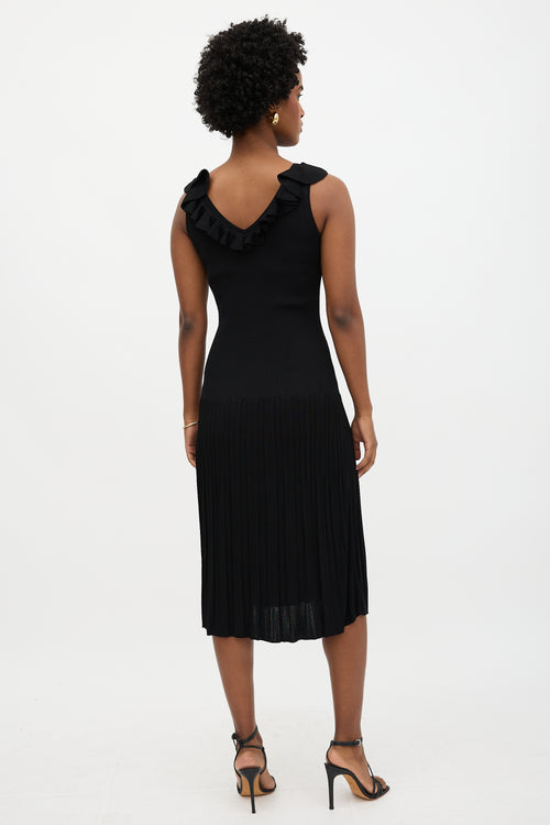 Zimmermann Ruffled Ribbed Knit Dress