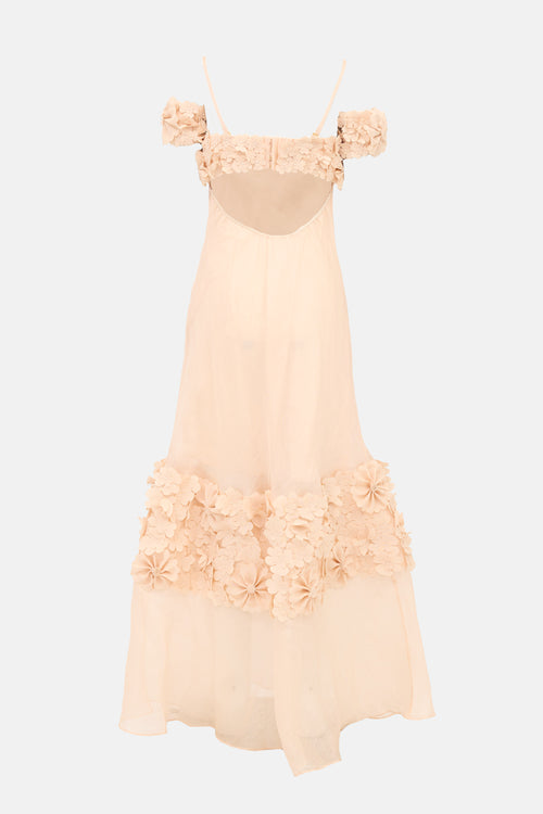 Zimmermann SS 2024 Linen Floral Appliqué Dress