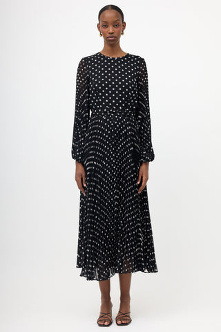 Zimmermann Sheer Pleated Polka Dot Dress
