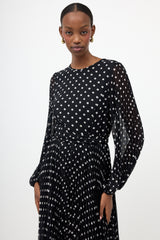 Zimmermann Sheer Pleated Polka Dot Dress