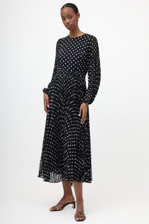 Zimmermann Sheer Pleated Polka Dot Dress