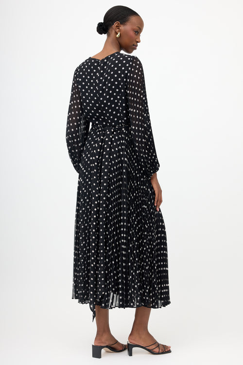 Zimmermann Sheer Pleated Polka Dot Dress
