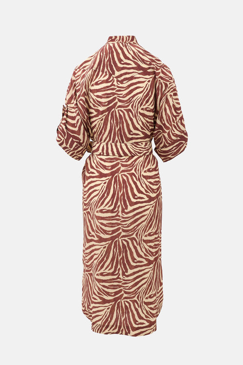 Zimmermann Silk Printed Utility Belt Dress