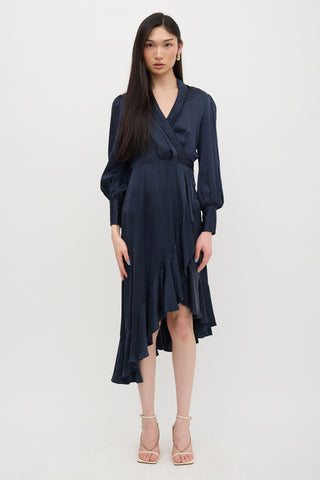 Zimmermann Silk Ruffled Wrap Dress