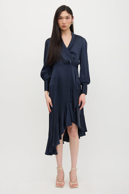 Zimmermann Silk Ruffled Wrap Dress
