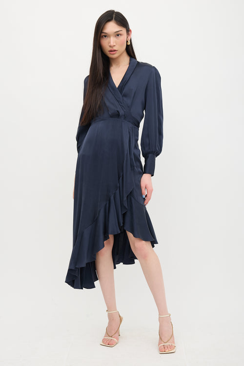 Zimmermann Silk Ruffled Wrap Dress