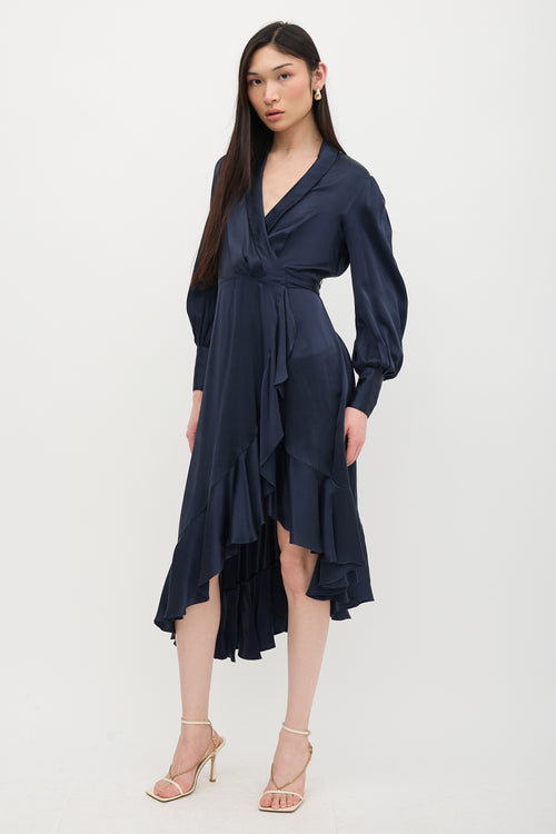 Zimmermann Silk Ruffled Wrap Dress