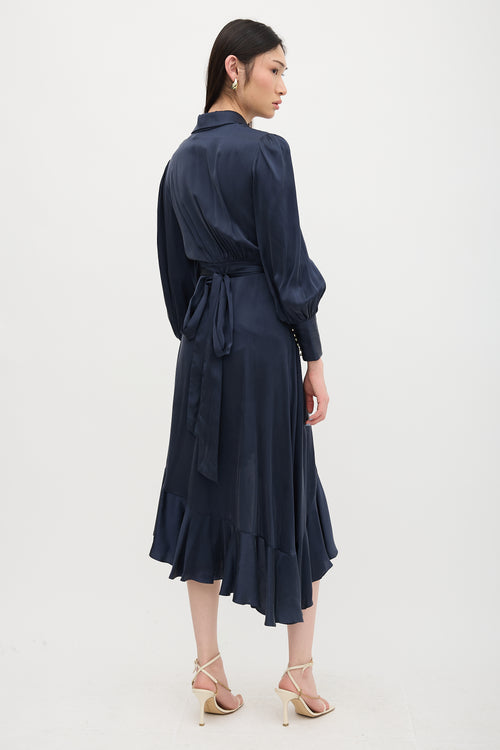 Zimmermann Silk Ruffled Wrap Dress