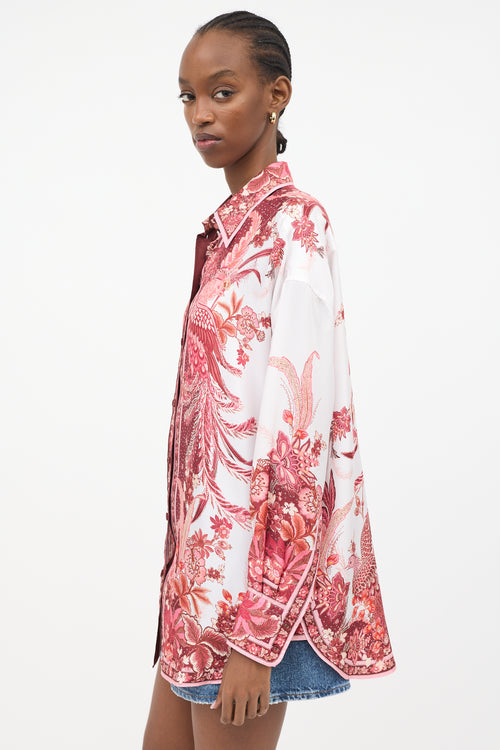 Zimmermann Silk Wavelength Placement Printed Shirt