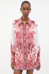 Zimmermann Silk Wavelength Placement Printed Shirt