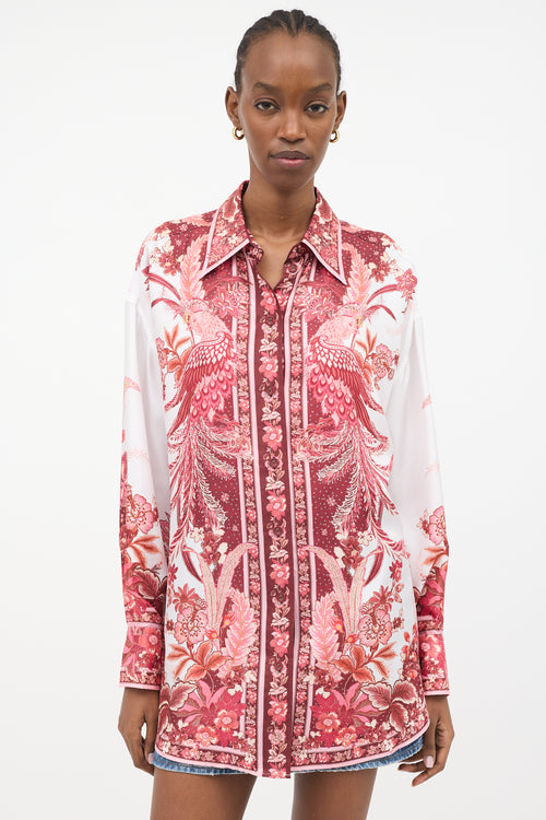 Zimmermann Silk Wavelength Placement Printed Shirt