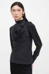 Zimmermann Silk Charmeuse Tie Collar Blouse