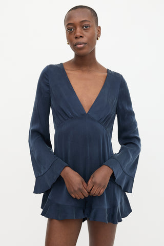 Zimmermann Silk Ruffled Romper