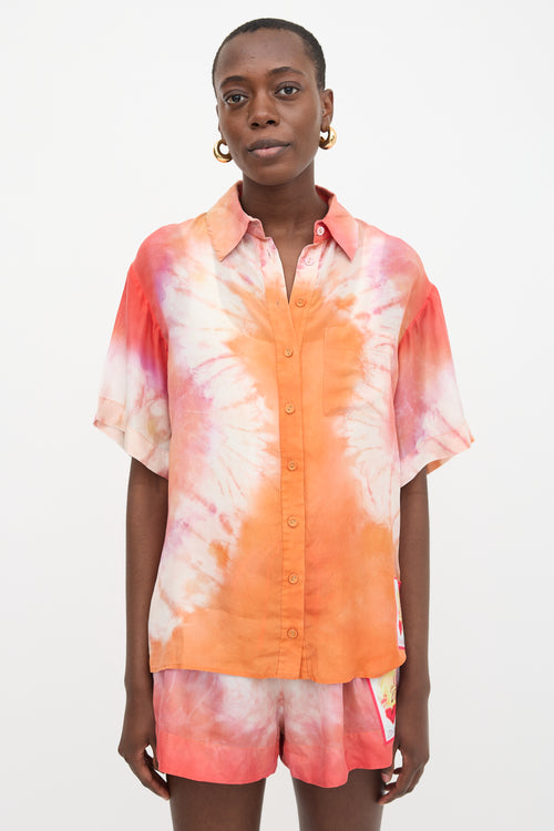 Zimmermann Silk Tie Dye Violet Set