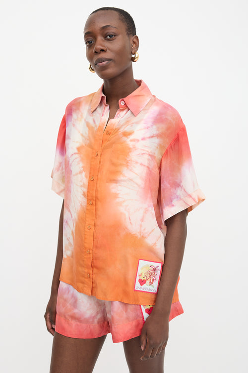 Zimmermann Silk Tie Dye Violet Set