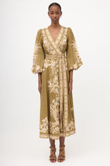 Zimmermann Voile Floral Anneke Wrap Dress