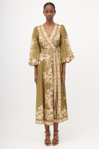 Zimmermann Voile Floral Anneke Wrap Dress