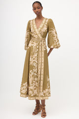 Zimmermann Voile Floral Anneke Wrap Dress