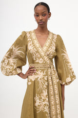 Zimmermann Voile Floral Anneke Wrap Dress