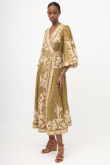 Zimmermann Voile Floral Anneke Wrap Dress