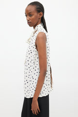 Zimmermann White & Black Silk Dots Blouse
