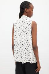 Zimmermann White & Black Silk Dots Blouse