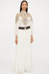 Zimmermann Cream & Multi Floral Blouse