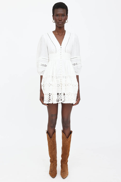 Zimmermann Pop Crochet Lace Dress
