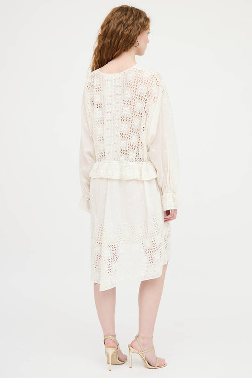 Eyelet Ruffle Dress