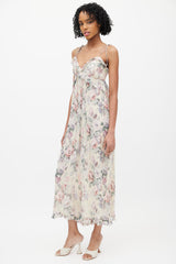 Zimmermann Yellow & Multicolour Floral Silk Jumpsuit