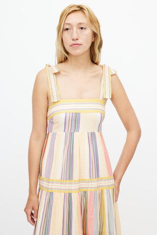 Proenza Schouler // Beige Gingham Ruched Strappy Dress – VSP Consignment