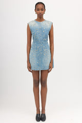 Acne Studios Distressed Denim Mini Dress