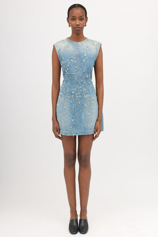 Acne Studios Distressed Denim Mini Dress