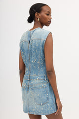 Acne Studios Distressed Denim Mini Dress