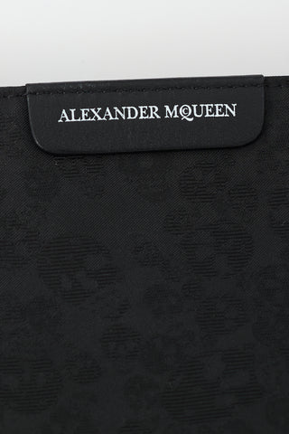 Alexander McQueen Black Canvas Skull Crossbody Bag