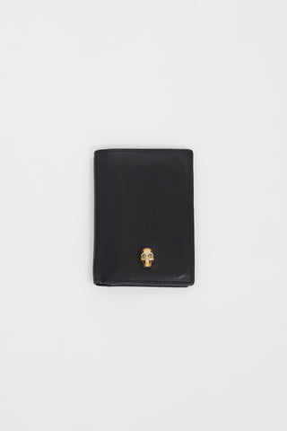 Alexander McQueen Black Leather Skull Cardholder