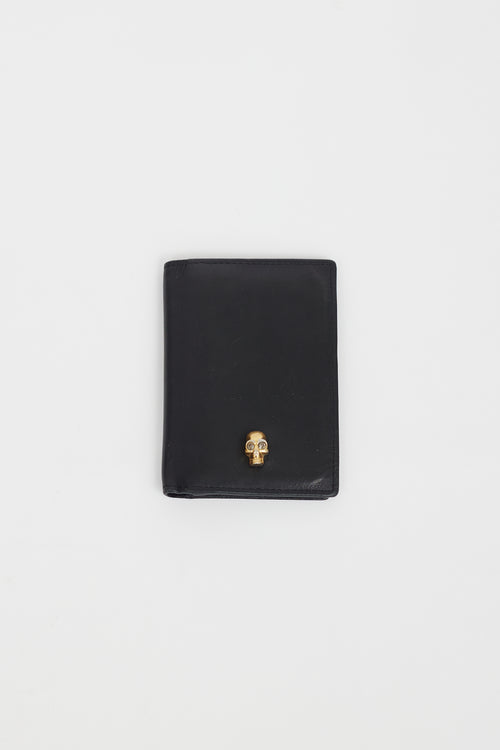 Alexander McQueen Black Leather Skull Cardholder