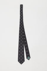Alexander McQueen Black & White Polka Dot Skull Tie